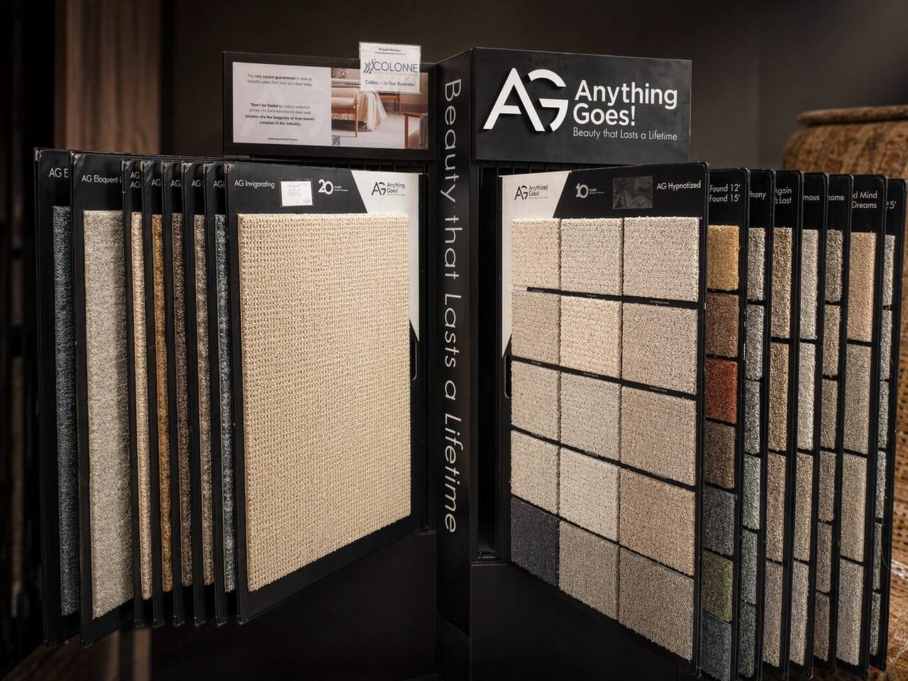 Anything Goes carpet samples
