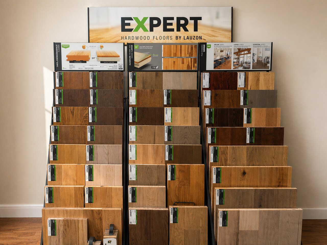 Expert hardwood showroom display