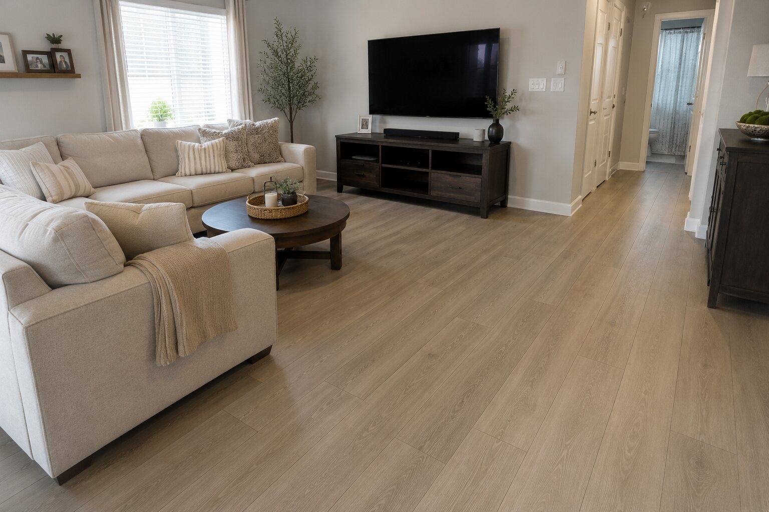 Planning laminate floors in the showroom